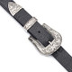Black PU Leather Waist Belt with Double Buckle Belt for Women Fashion Accessory